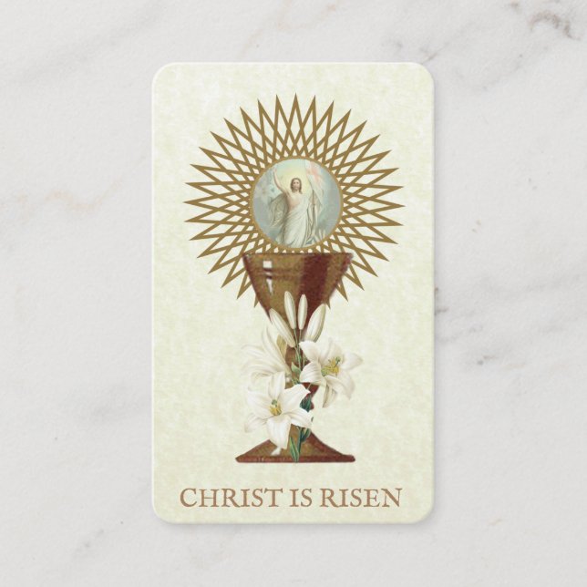 Easter Religious Paschal Prayer Holy Card (Front)