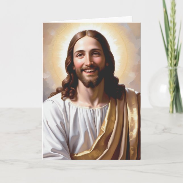 Easter Religious Resurrection Jesus Christian Holiday Card (Front)