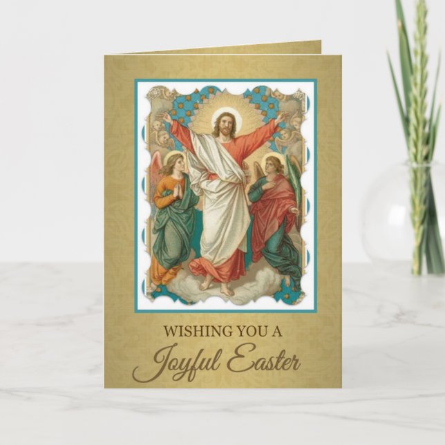 Easter Religious Resurrection Traditional Holiday Card (Front)
