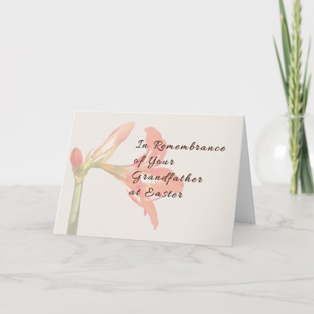 Easter Remembrance Card for Grandfather (Front)