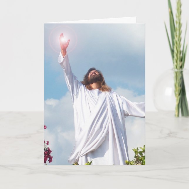 Easter Ressurected God Jesus Christ Greeting Card (Front)