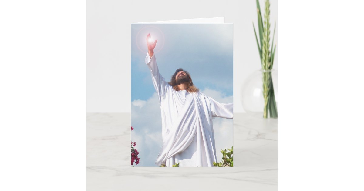 Easter Ressurected God Jesus Christ Greeting Card | Zazzle