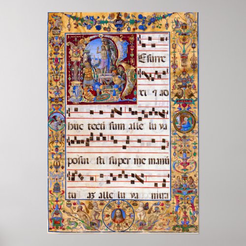Easter Resurrection Gregorian Medieval Antiphon Poster