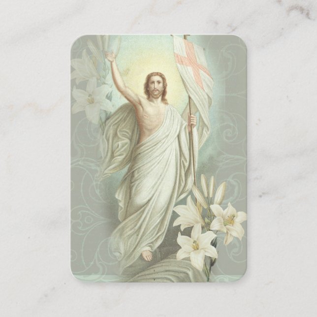 Easter Resurrection Holy Cards Paschal Prayer (Front)