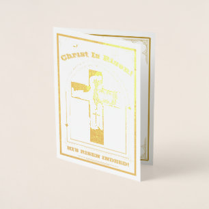 Easter, Resurrection Of Christ, Christ is Risen Foil Card