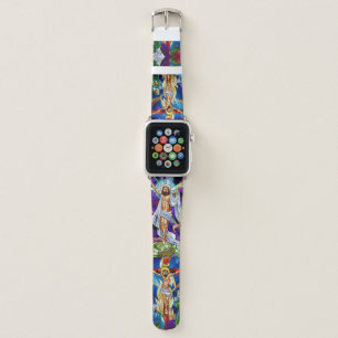 Easter Resurrection of Christ Stained Glass Image Apple Watch Band