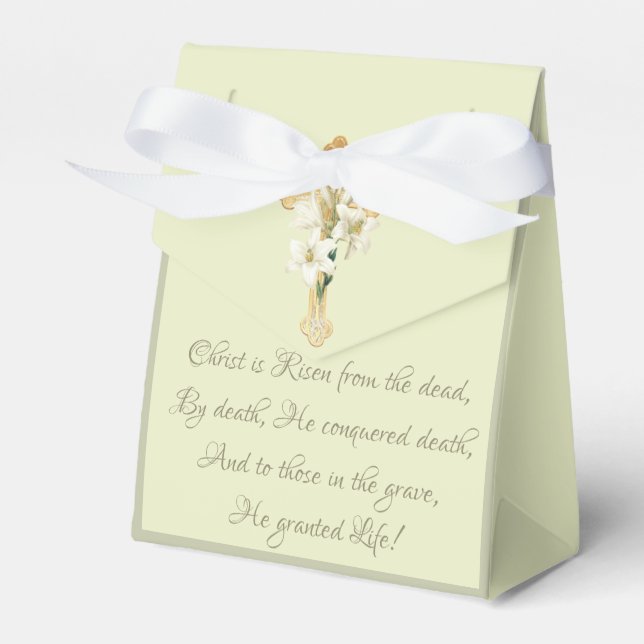 Easter Resurrection Pascha Prayer Favor Religious Favor Boxes (Front Side)
