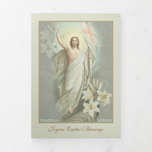 Easter Resurrection Prayer Jesus Poem  Tri_Fold