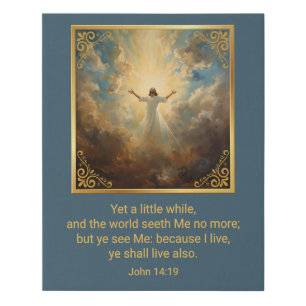 Easter Resurrection Religious Faux Canvas Print