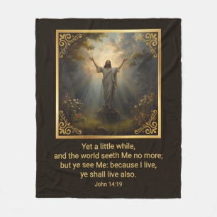 Easter Resurrection Religious Fleece Blanket
