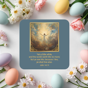 Easter Resurrection Religious  Square Paper Coaster