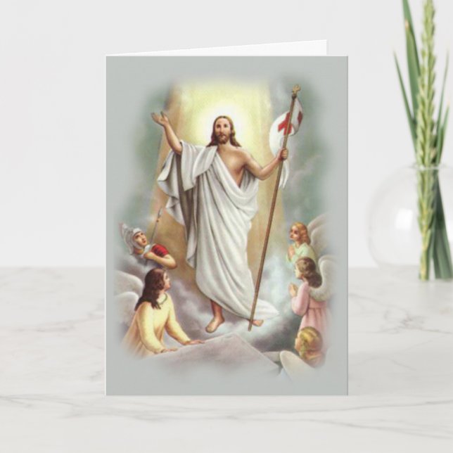 Easter Resurrection Sunday Greeting Holiday Card (Front)