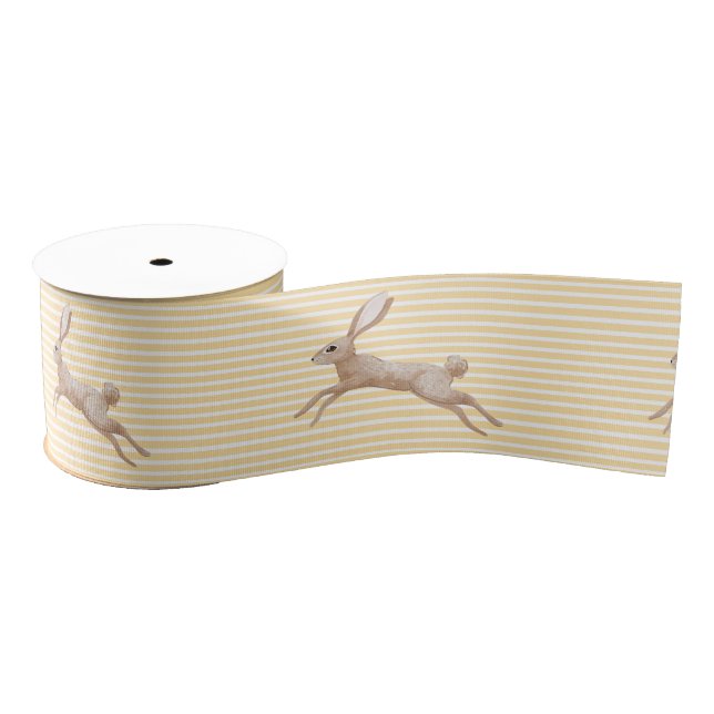 Easter Ribbon with Leaping Bunny Design (Spool)