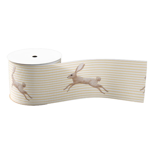 Easter Ribbon with Leaping Bunny Design (Spool)