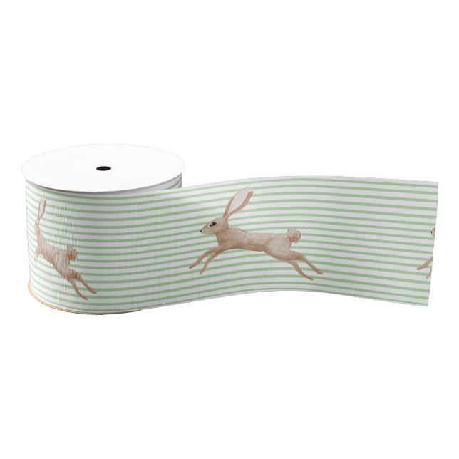 Easter Ribbon with Leaping Bunny Design (Spool)