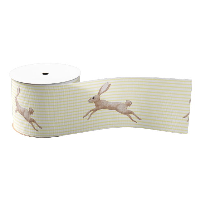 Easter Ribbon with Leaping Bunny Design (Spool)