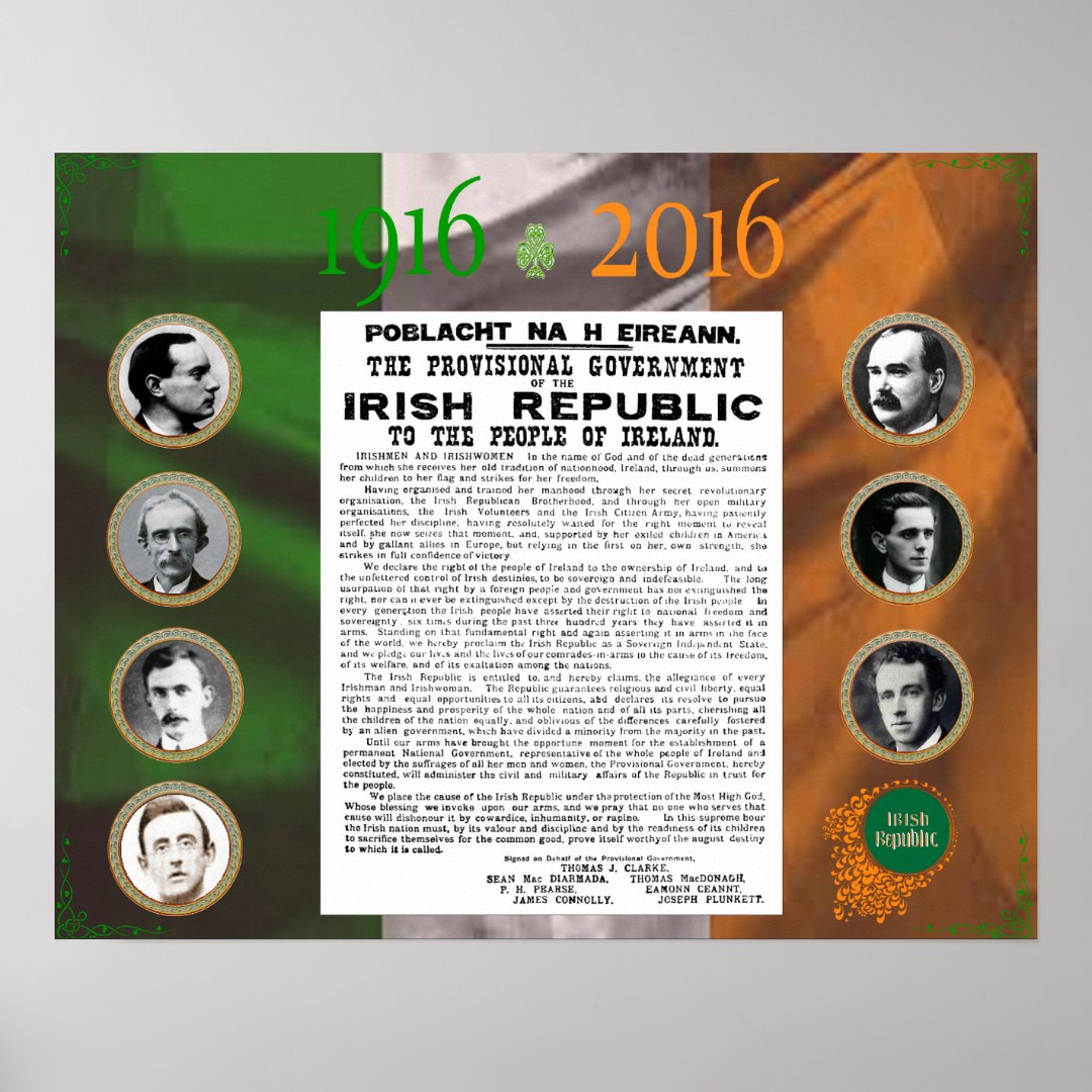 Easter Rising 1916 - 2016 Commemorative Poster | Zazzle