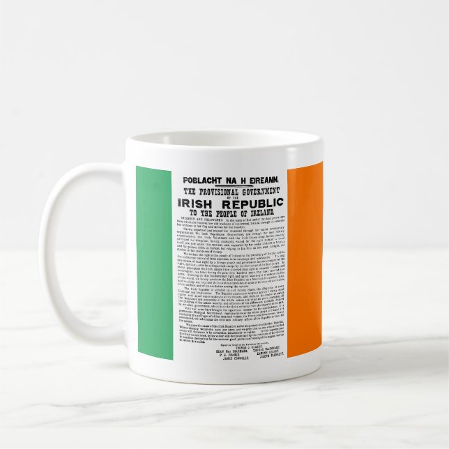 Easter Rising Proclamation of the Irish Republic Coffee Mug (Left)