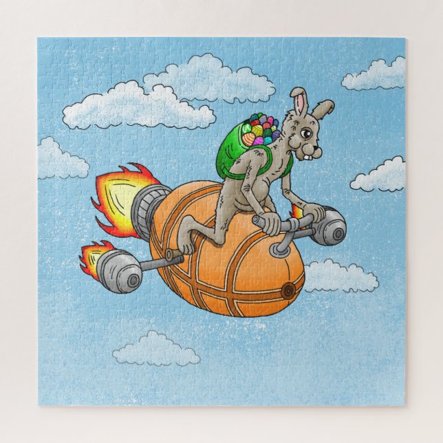 Easter Rocket Bunny Jigsaw Puzzle (Vertical)