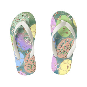 Easter Rose Eggs Pair of Flip Flops