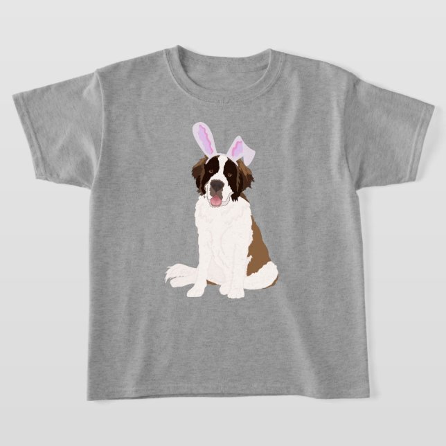 Easter Saint Bernard T-Shirt (Laydown)