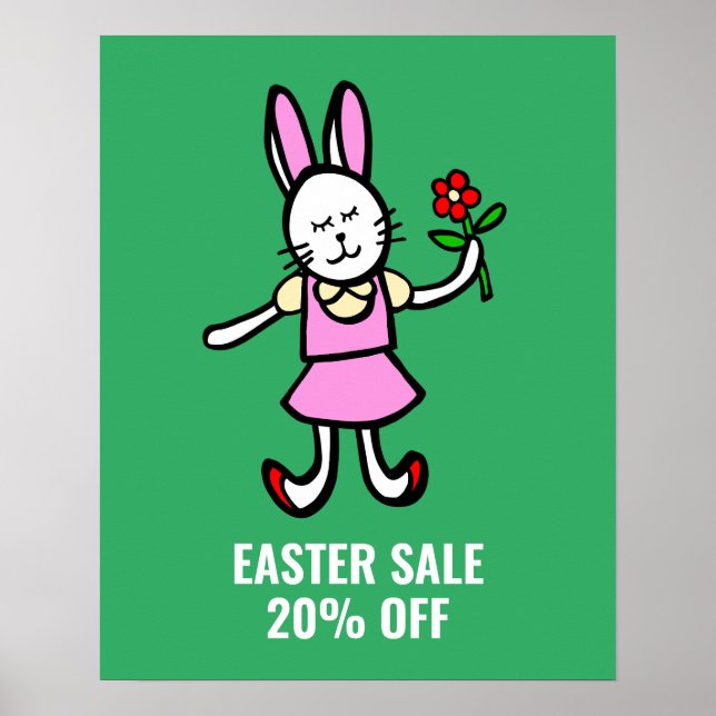 Easter Sale Sign,  Customize Your Text Retail Poster (Front)