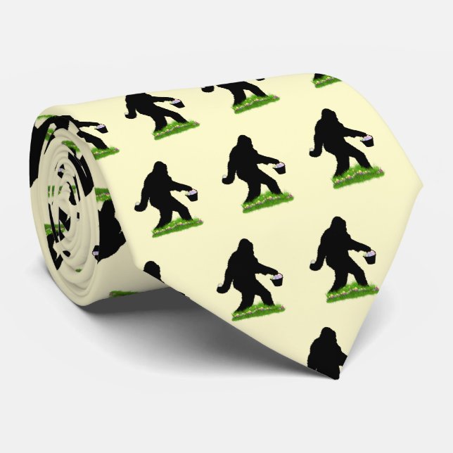 Easter Sasquatch Neck Tie (Rolled)
