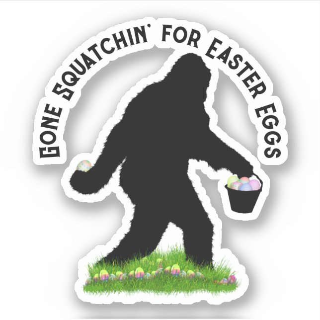 Easter Sasquatch  Sticker (Front)