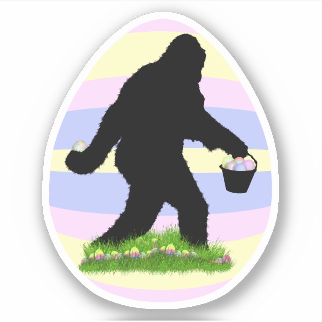Easter Sasquatch  Sticker (Front)