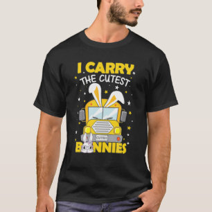 Easter School Bus Driver Bunnies Easter Day T-Shirt
