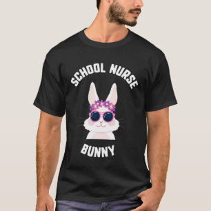 Easter School Nurse Bunny Bunny Sunglasses Kids T-Shirt