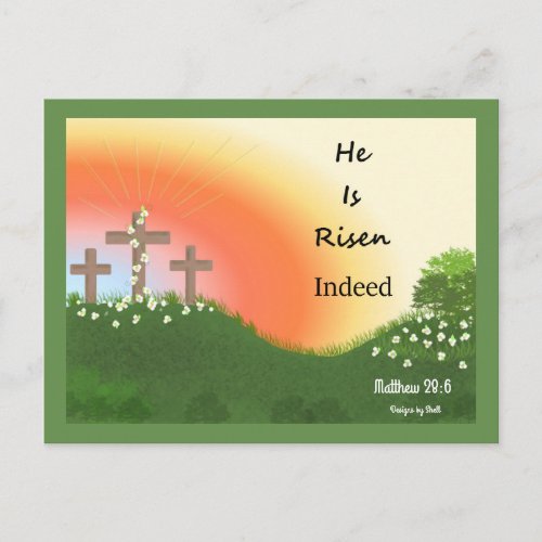 Easter Scripture Verse Holiday Postcard