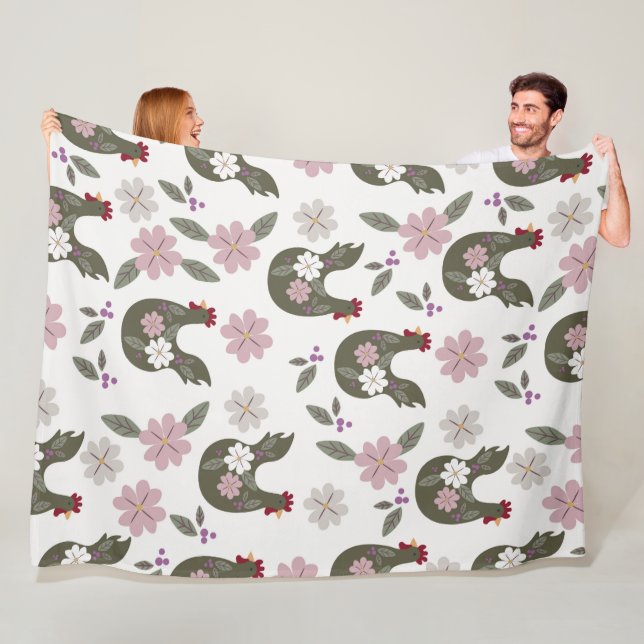 Easter seamless pattern with chicken. fleece blanket (In Situ)