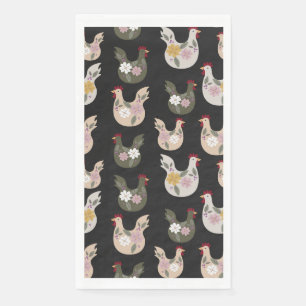 Easter seamless pattern with chicken. paper guest towels