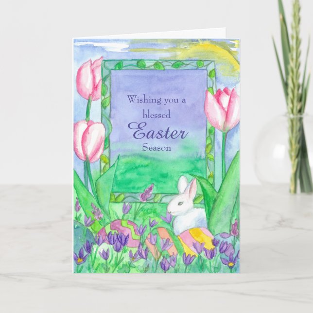Easter Season Blessings Holiday Card (Front)