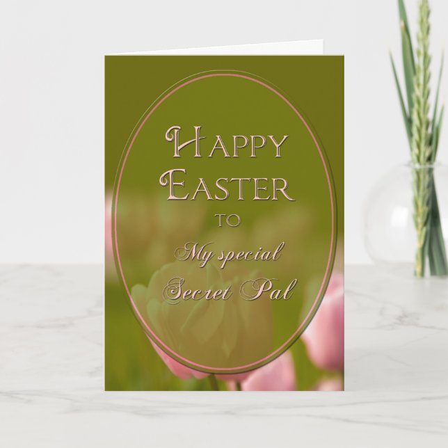 EASTER - SECRET PAL - TULIPS HOLIDAY CARD (Front)