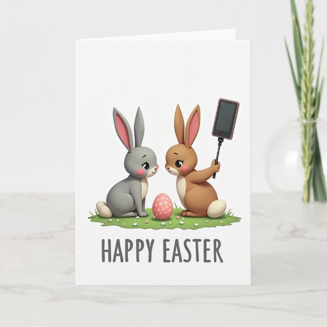Easter Selfie Friends Card (Front)