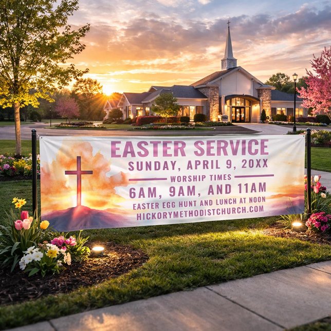 Easter Service Time Banner for Churches (Creator Uploaded)