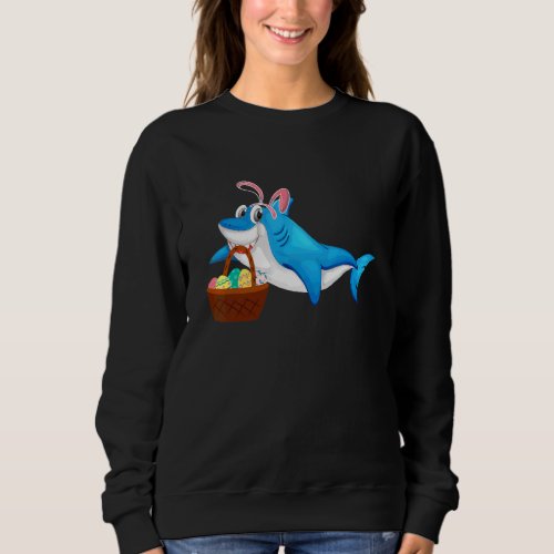 Easter Shark Easter Bunny Costume Easter Day Sweatshirt