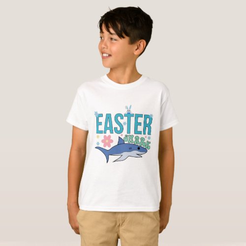 Easter shark modern and trending holiday T_Shirt