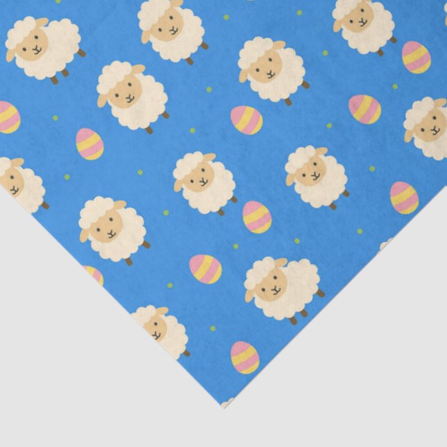 Easter Sheep & Eggs  Tissue Paper (Detail)