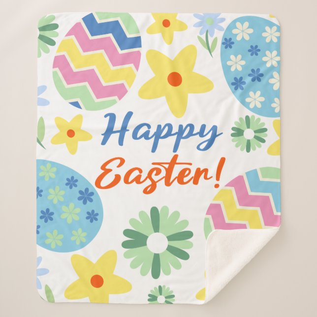 Easter  sherpa blanket (Front)