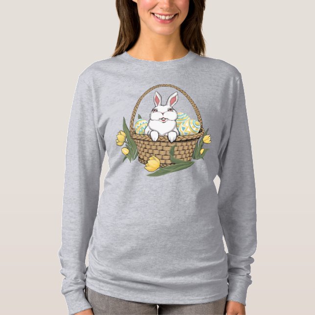 Easter Shirt Cute Easter Bunny Shirt Size 14 - 28 (Front)