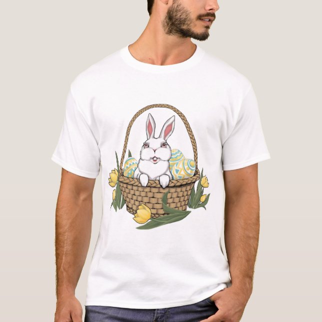 Easter Shirt Easter Bunny Basket Ladies T-shirt (Front)