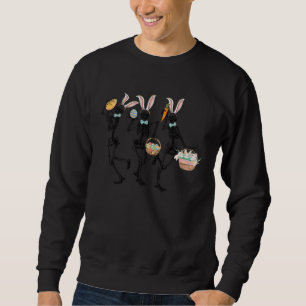 Easter Skeleton Bunny Ears Dancing Christian Easte Sweatshirt