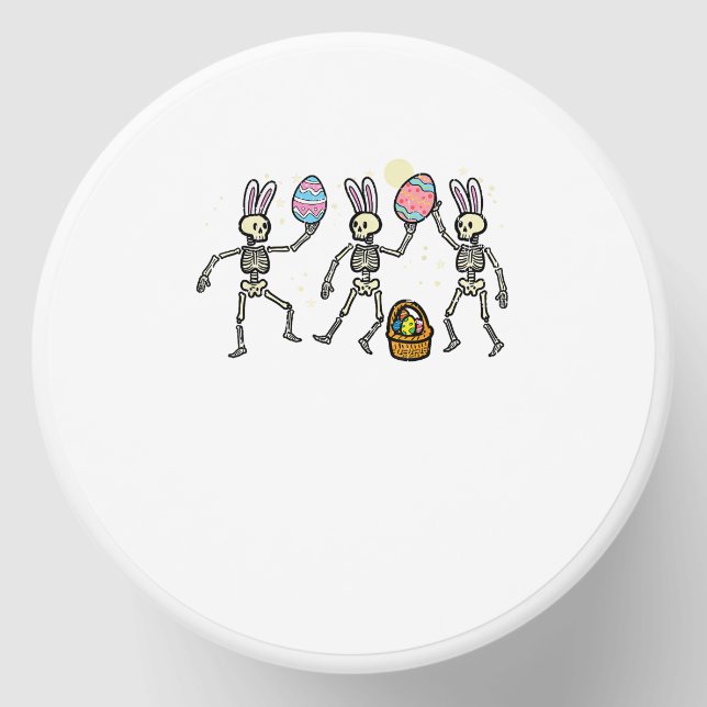 Easter Skeletons Dancing Eggs Funny Bones Men Wome Mini Candle Favors (Front)