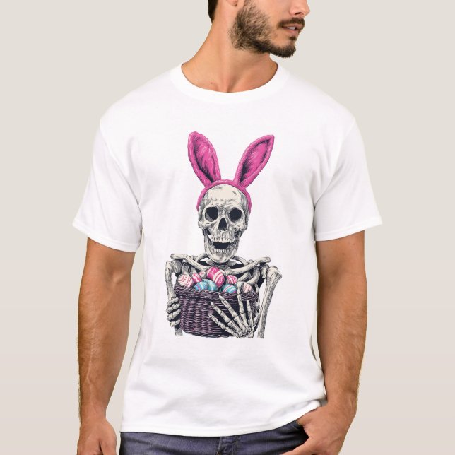 Easter Skull � Funny Bunny Skeleton T-Shirt (Front)