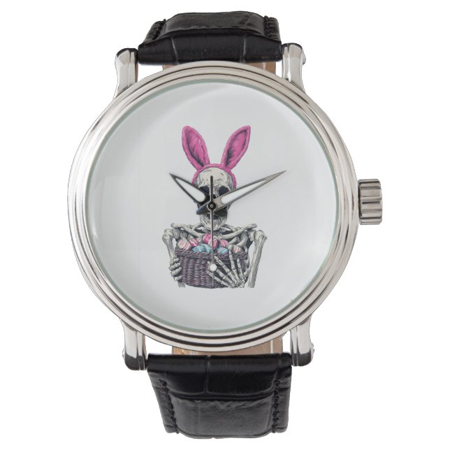 Easter Skull � Funny Bunny Skeleton Watch (Front)