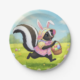 Easter Skunk Paper Plates