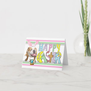 Easter Smiling Bulldog Holiday Card